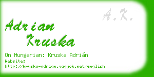adrian kruska business card